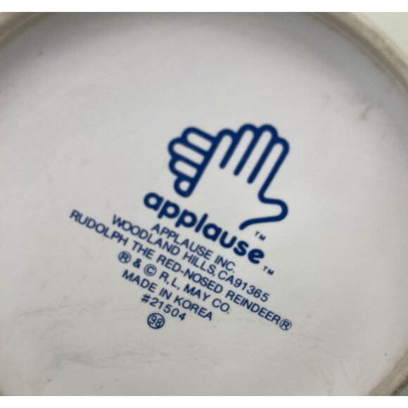 Vintage Applause Inc Ceramic Christmas Santa Rudolph Reindeer Elves Korea Coffee - Picture 8 of 9